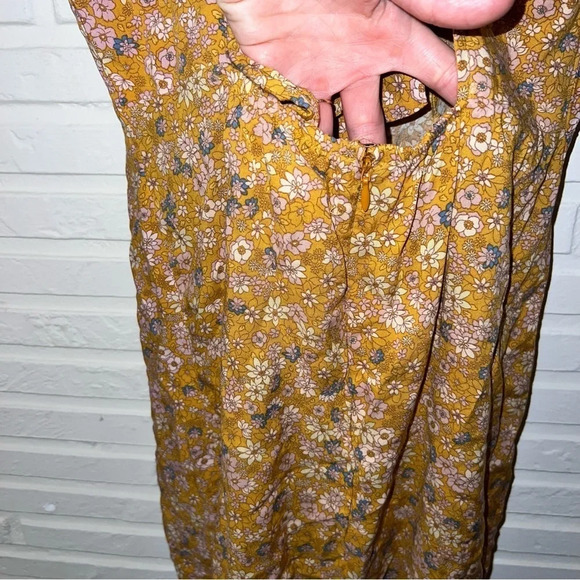 Aeropostale Orange Floral Print Open Back Mini Dress, Size Extra Small - Picture 6 of 8